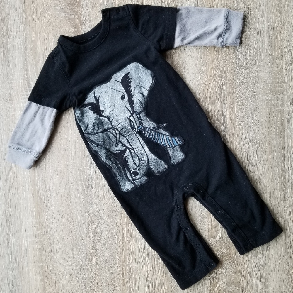 2011 vguc Gap toddler boy 6-12 months elephant romper - Picture 12 of 12